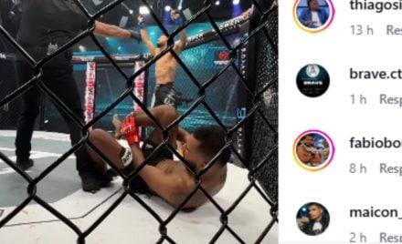 Igor Elizeu fraturou a perna direita após desferir um chute no evento SFT 58