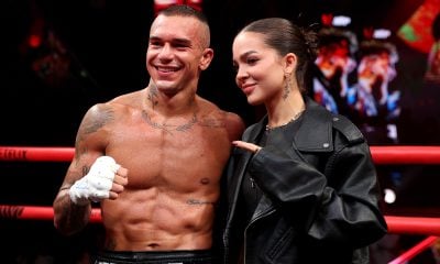 Luan Medeiros celebra vitória ao lado de Mel Maia