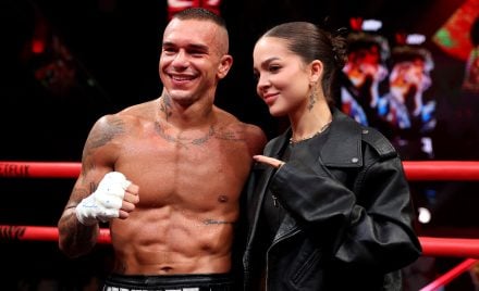 Luan Medeiros celebra vitória ao lado de Mel Maia