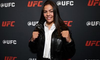 Luana Santos posando para foto no Media Day do UFC Vegas 112