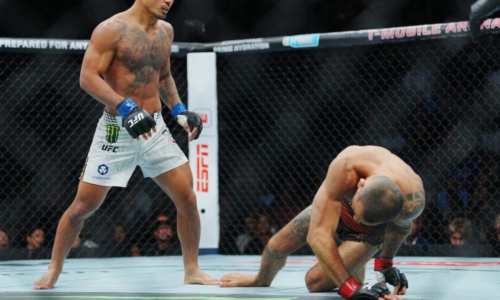 Pantoja sofre grave lesão no braço durante queda no UFC 323
