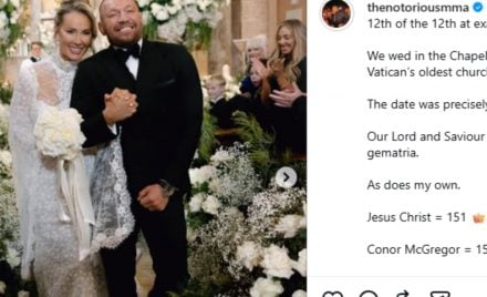 Conor McGregor e Dee Devlin McGregor se casaram no Vaticano