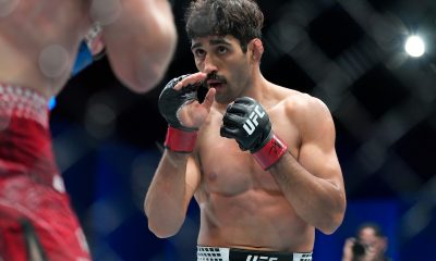 José Delano durante duelo no UFC Vegas 115